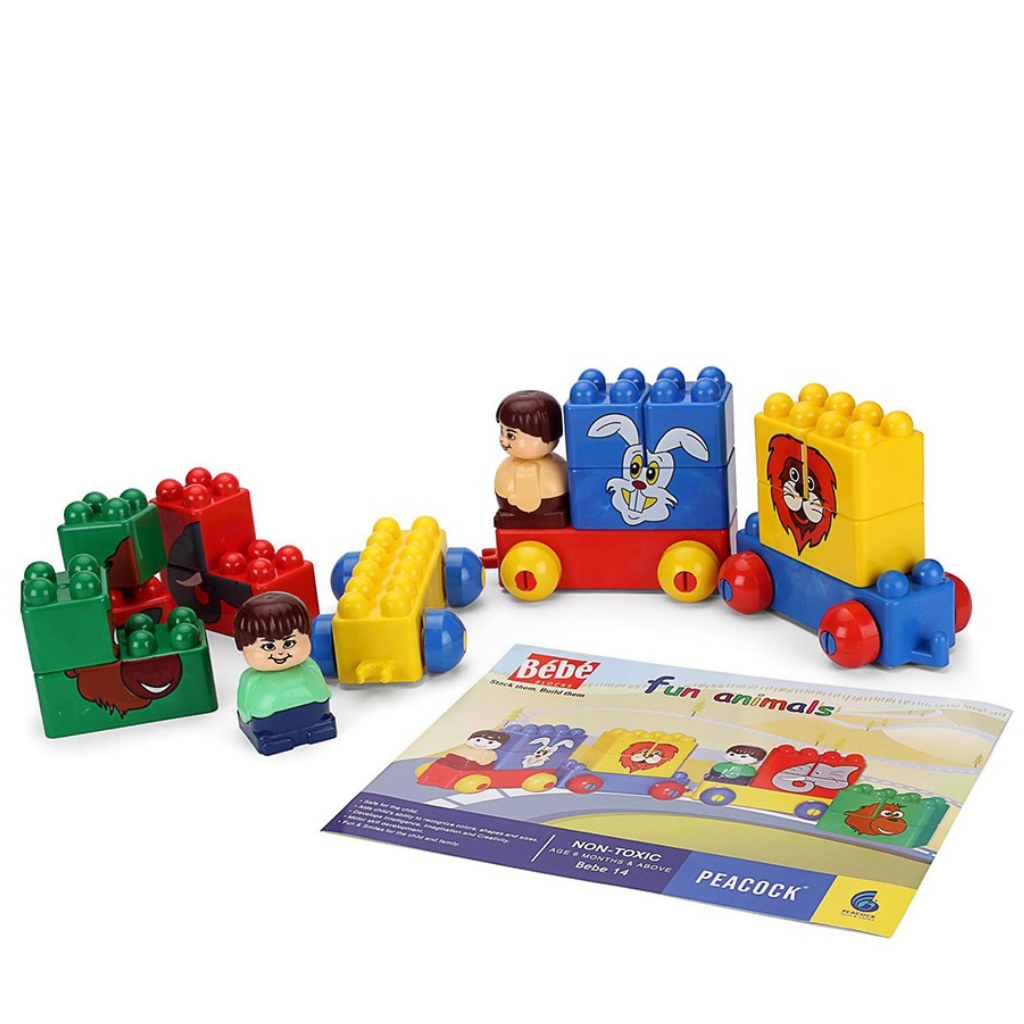 Peacock Bebe Blocks Set No 14 Generic for Kids age 6M+