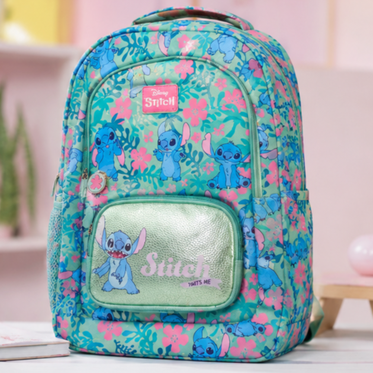 Kids Stitch School Backpack – Lightweight Multi-Pocket Travel & School Bag