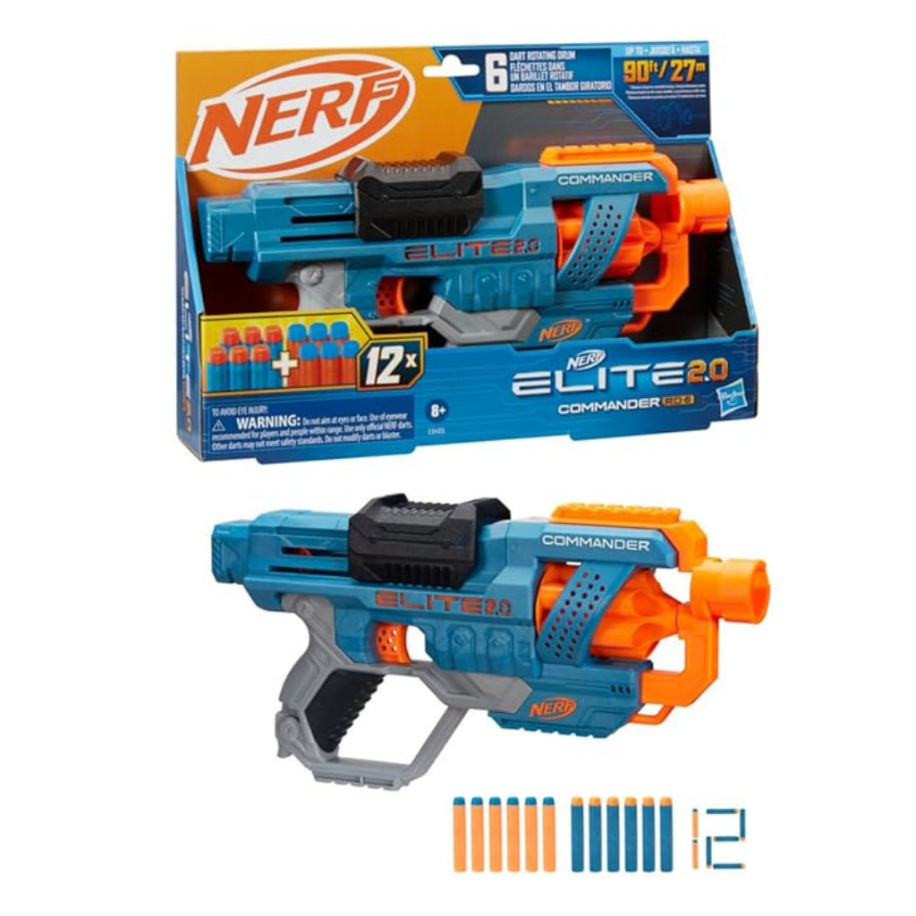 HASBRO 2.0 Commander RD-6 Blaster with 12 Darts & 6-Dart Rotating Drum