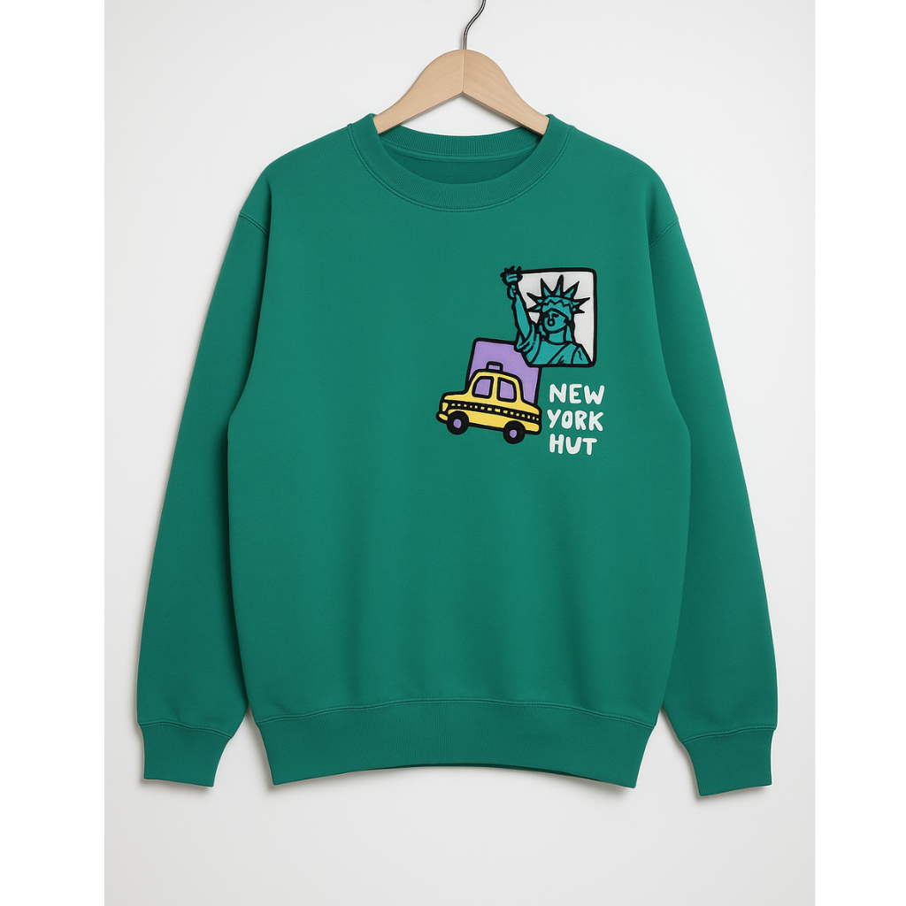 Doreme - Terry Knit Full Sleeves Sweatshirt with Graphics Print