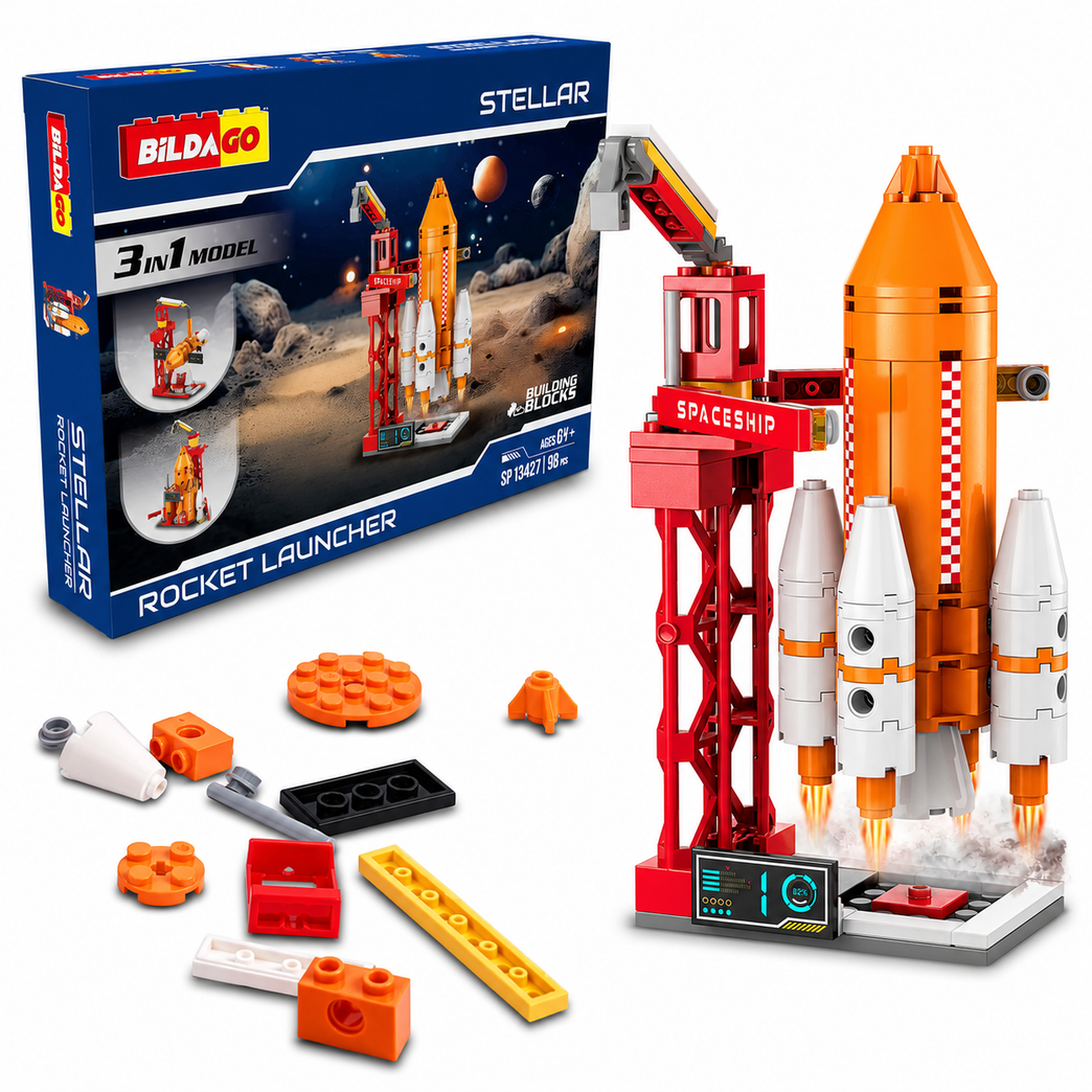 Bildago 3 in 1 Stellar Rocket Launcher 98 Pieces - SP13427