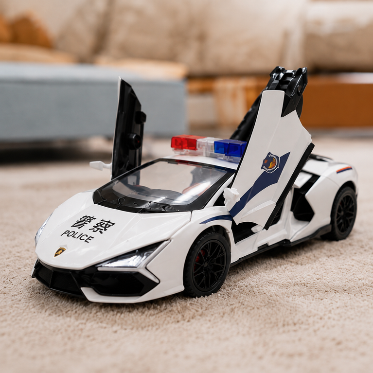 Racing Police Supercar Toy for Kids | Openable Doors, Lights & Realistic Design