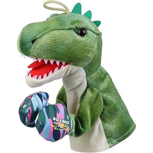 Ninos Kung Fu Animal Husky Boxing Interactive Hand Puppet Toy with Sounds, Stuffed Hand Puppet Action Toy