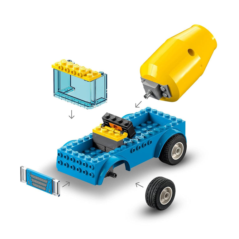 LEGO City Cement Mixer Truck 60 Building Kit (85 Pieces)