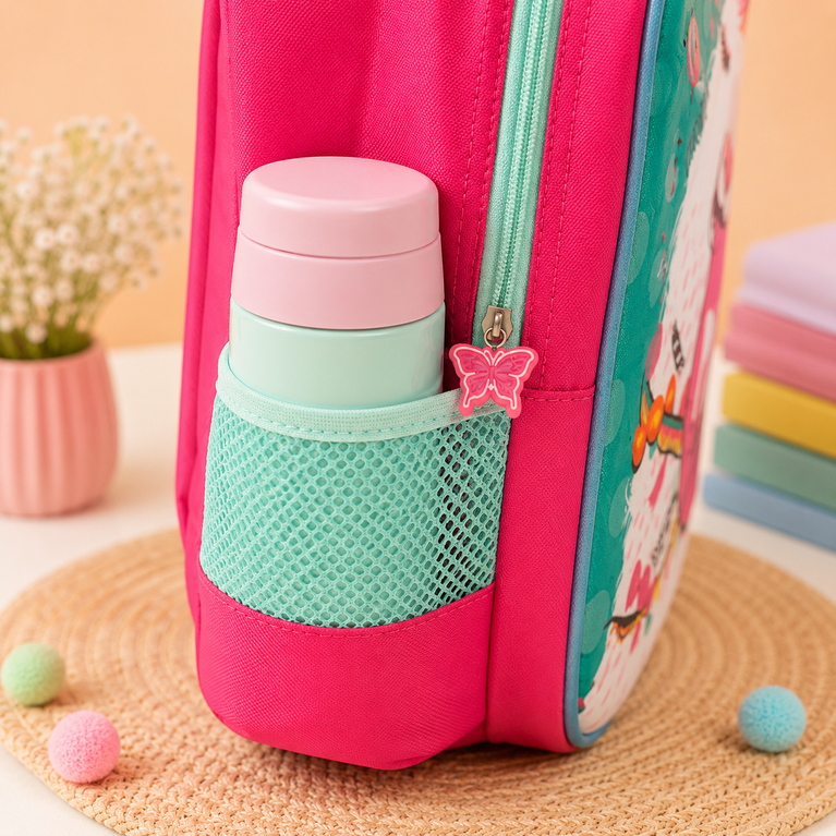 Llama Print Kids School Backpack with Adjustable Straps