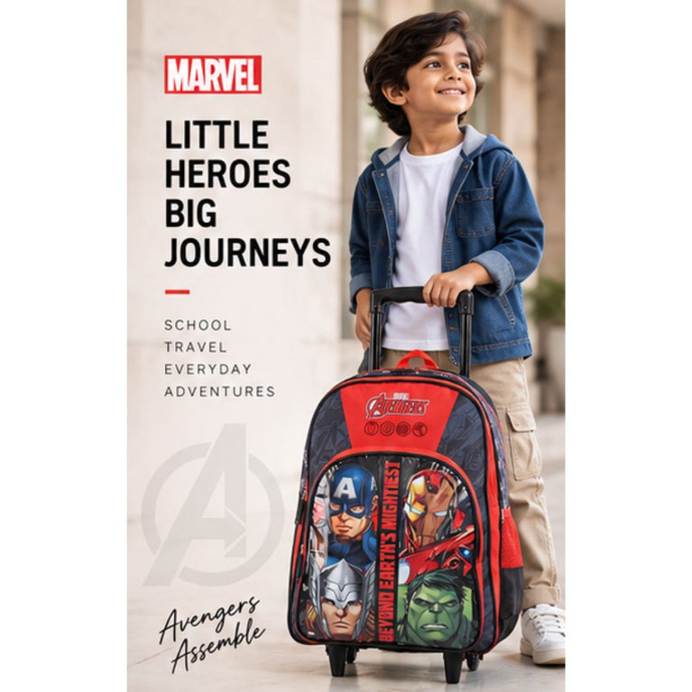 Marvel Avengers Kids Trolley Backpack | Trolley School Bag