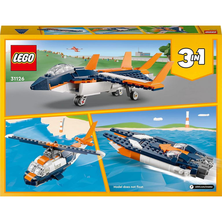 LEGO Creator 3in1 Supersonic Jet 31126 Building Kit (215 Pieces)