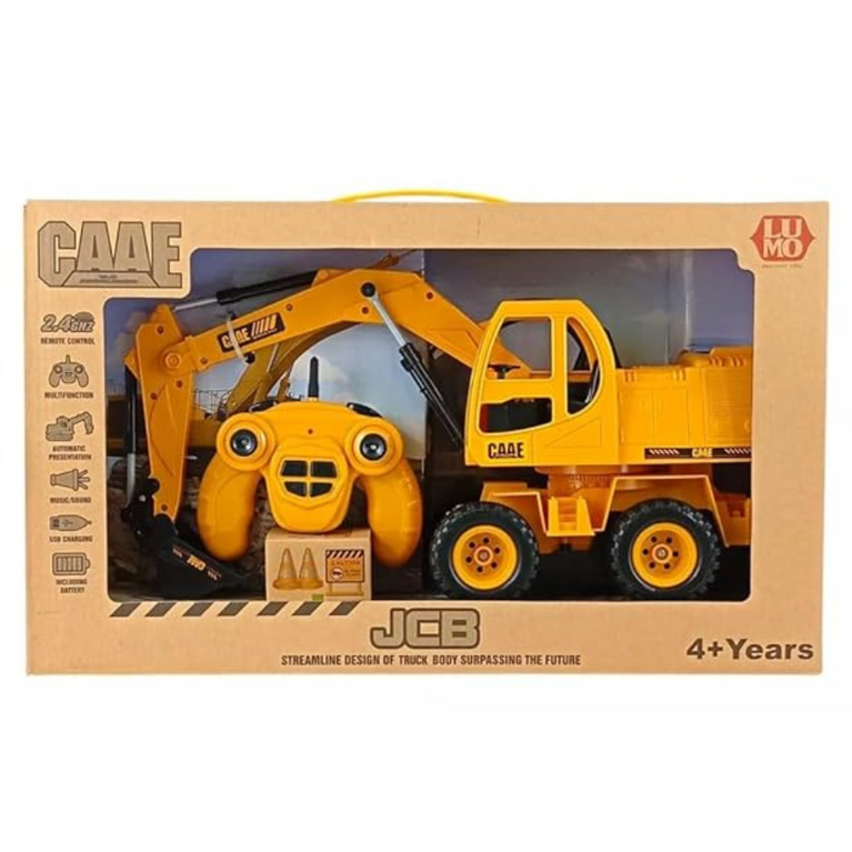 Nino's Worlds RC CAAE Bulldozer Excavator, 2.4GHz, Sound & Music, 41cm, Orange, 4+ Years