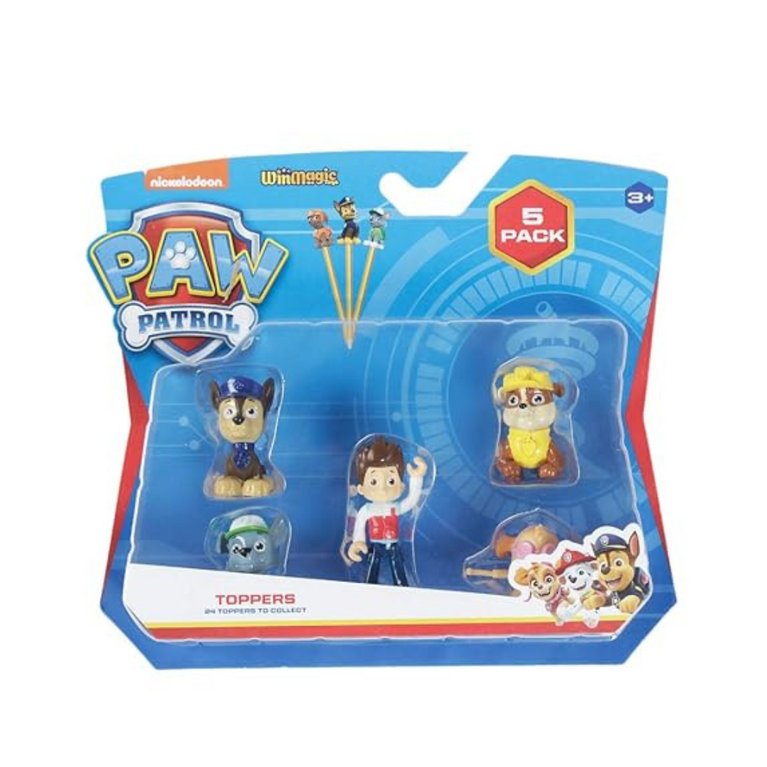Winmagic-Paw Patrol Pencil Toppers Blister 5 (S1) - Chase, Rocky, Ryder, Rubble, Skye