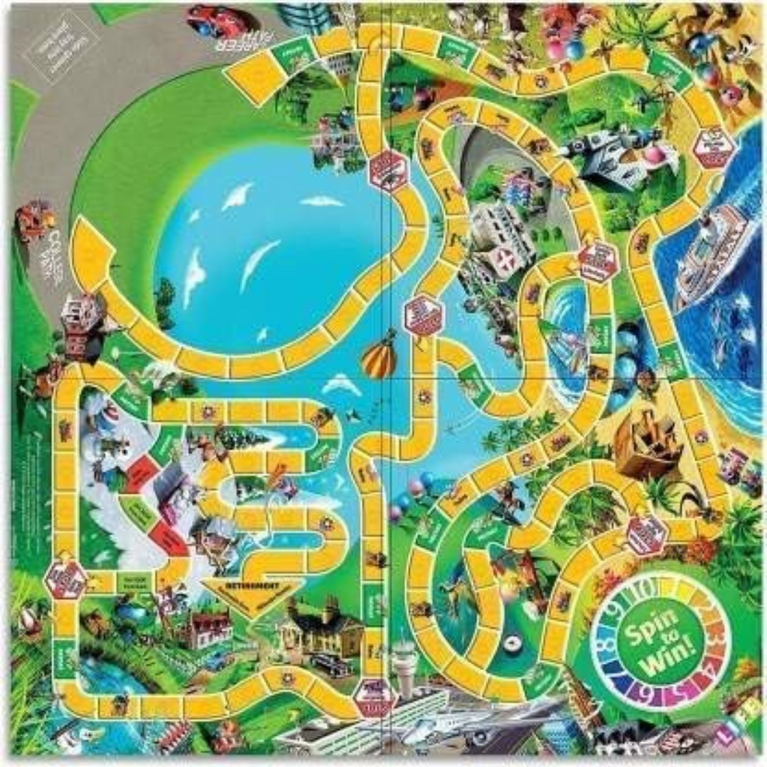 The Game of Life – Family Board Game for Kids & Adults (2-4 Players, Ages 8+)