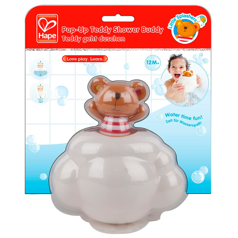 HAPE Pop-Up Teddy Shower Buddy Bath Toy for Babies & Toddlers