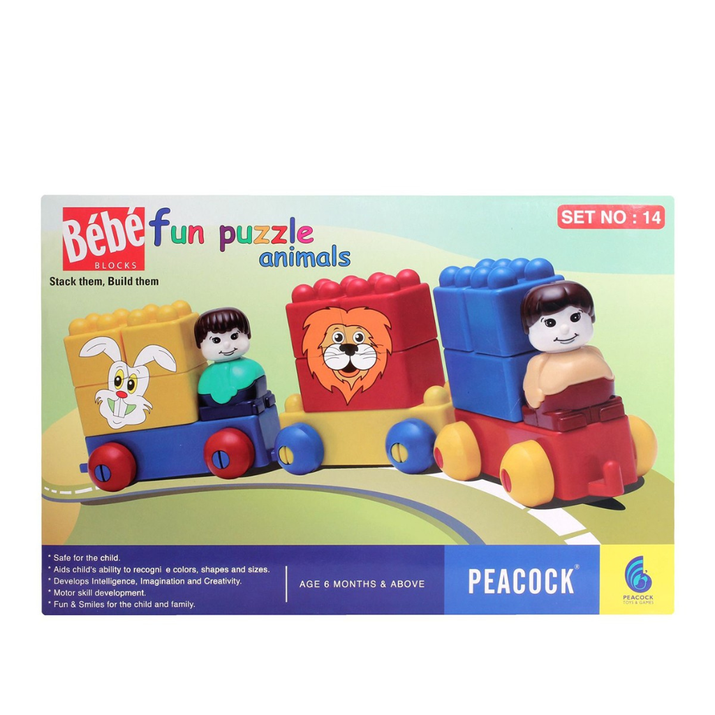 Peacock Bebe Blocks Set No 14 Generic for Kids age 6M+