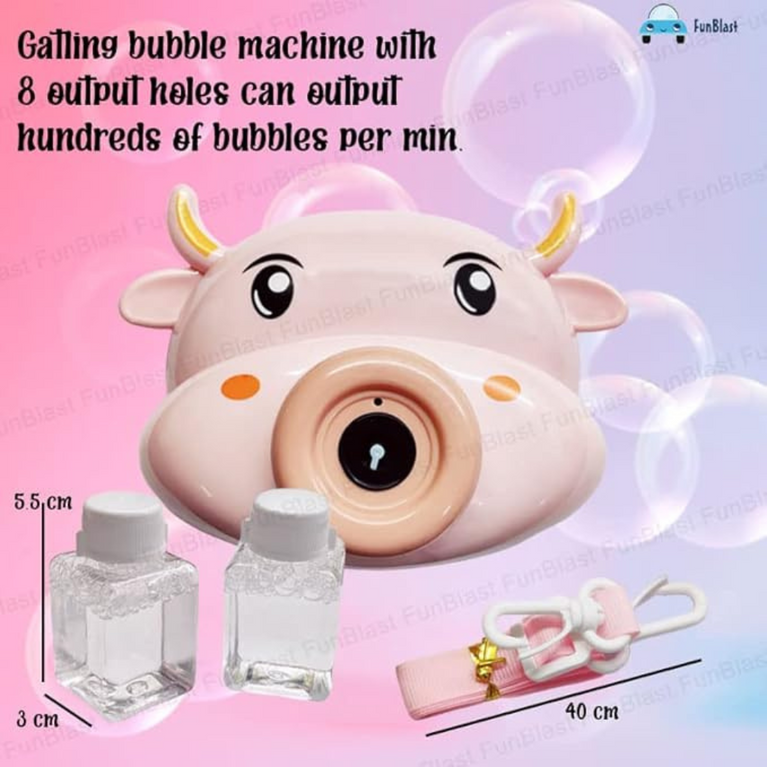 NINOS Bubble Camera Toy for Kids – Portable Bubble Maker & Blower Gun