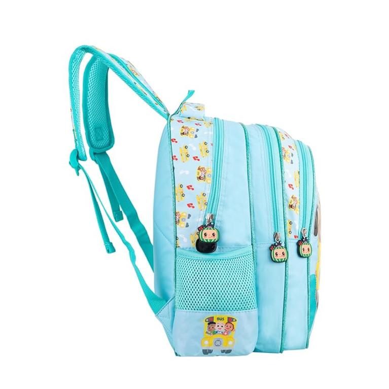 Striders CoComelon School Backpack with Light & Music – The Wheels on the Bus 3D Design (16 inches)