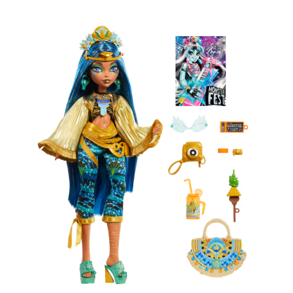 Barbie Monster High „Cleo De Nile Doll with Glam Monster Festival”
