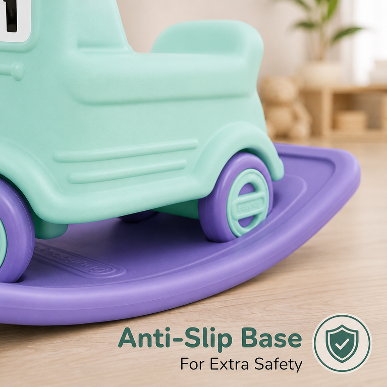 2-in-1 Rocking Ride-On Car for Toddlers – Convertible Baby Rider & Rocker Toy with Anti-Slip Base, Easy-Grip Handles and Smooth Wheels