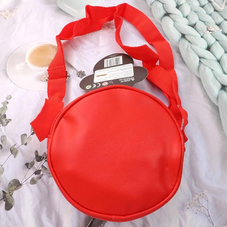 Red Sequin Character Sling Bag for Kids | Cute Round Crossbody Bag
