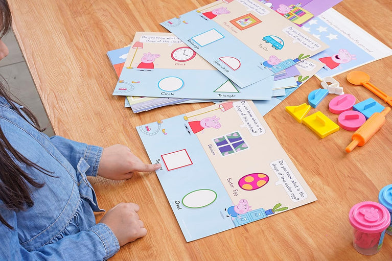 Dough Magic Peppa Pig Spot & Shape Activity Set With Moulding Lid |Water based Soft Dough