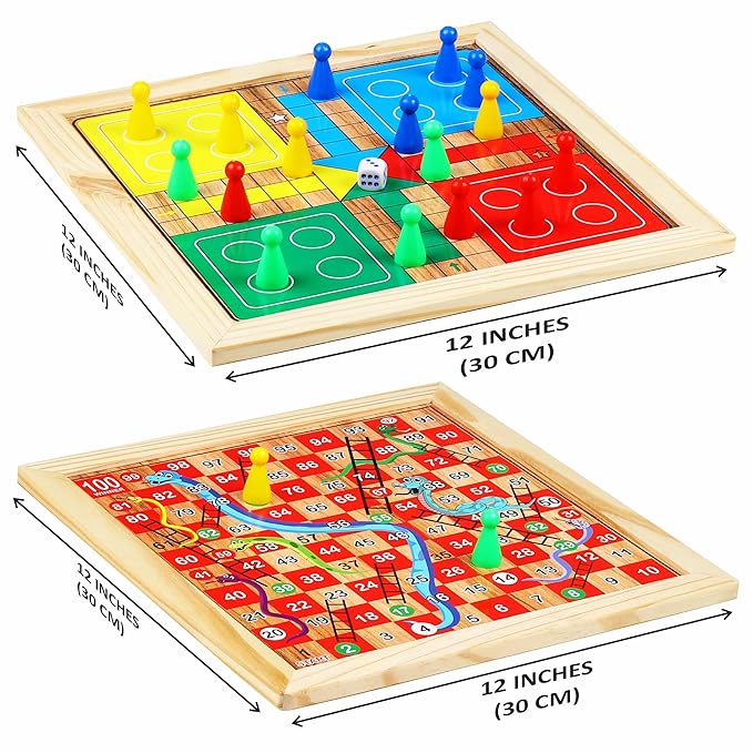 Ludo and Snakes & Ladders Set for Kids - Party & Fun Board Game