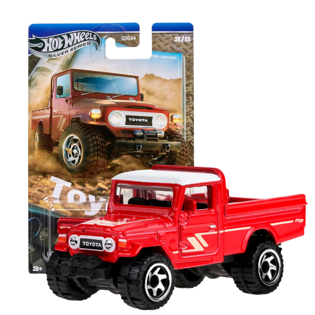 Toyota Land Cruiser Pickup Die-Cast Car (Red) | Off-Road Toy Truck | Collectible Model