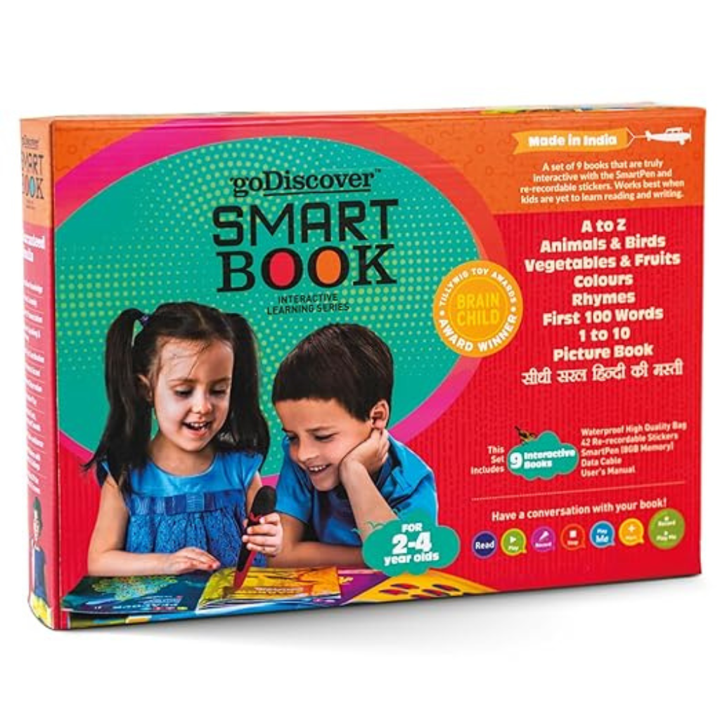 goDiscover- Interactive Smart Book with Talking Pen (Set of 9 Books) Fun Educational Toy for Kids.