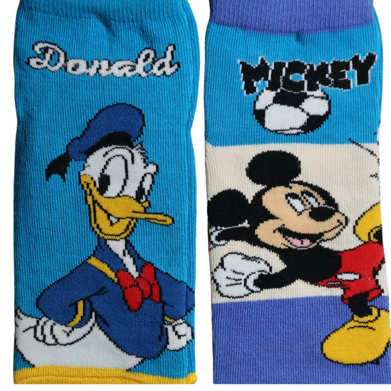 Mickey Mouse & Friends Kids Cotton Ankle Socks | Mickey, Donald Duck & Goofy | Soft & Breathable | Multicolor | Pack of 3