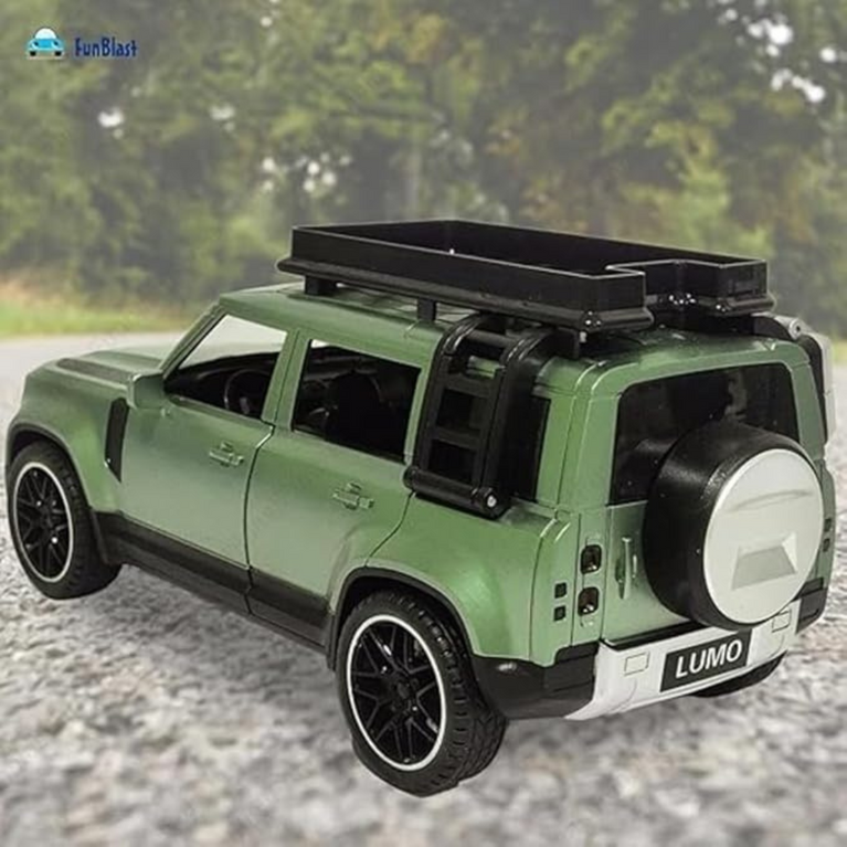 Nino's Off-Road Jeep Toy – Land Rover Defender Replica with Pull Back, Lights & Sound (3+ Years)