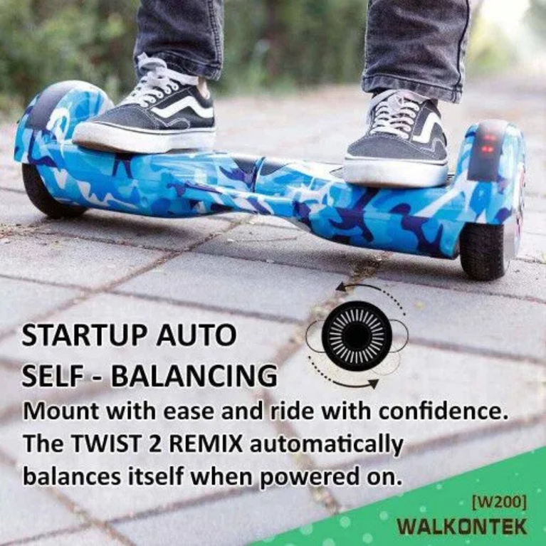 Hoverboard India- Self-Balancing Electric Scooter 6.5 Inch Hoverboard for Adults and Kids with LED Light & Carry Handle (Military Blue)