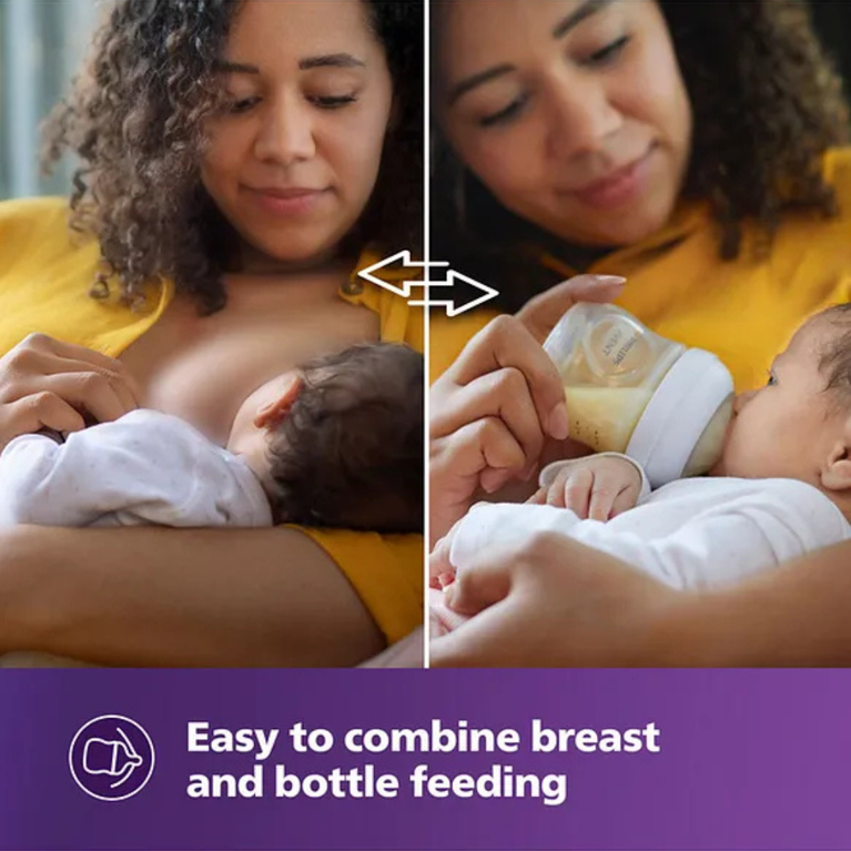 Philips Avent-Natural Response 330 ml Baby Feeding Bottle | Uniquely Designed Nipple releases milk only when baby drinks | Pack of 1, (SCY906/01)