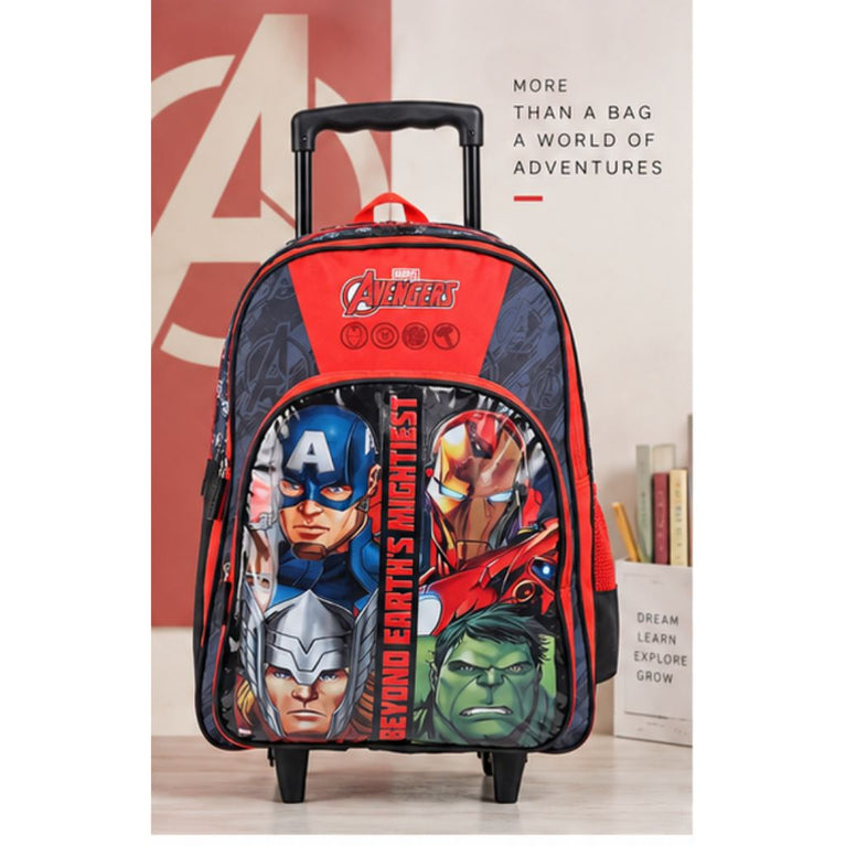 Marvel Avengers Kids Trolley Backpack | Trolley School Bag
