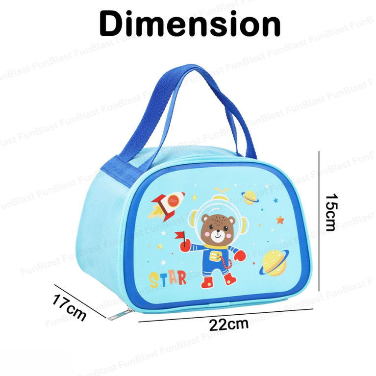 Kids Cartoon Insulated Tiffin Bag for School ,Multi-Purpose Travel Lunch Box