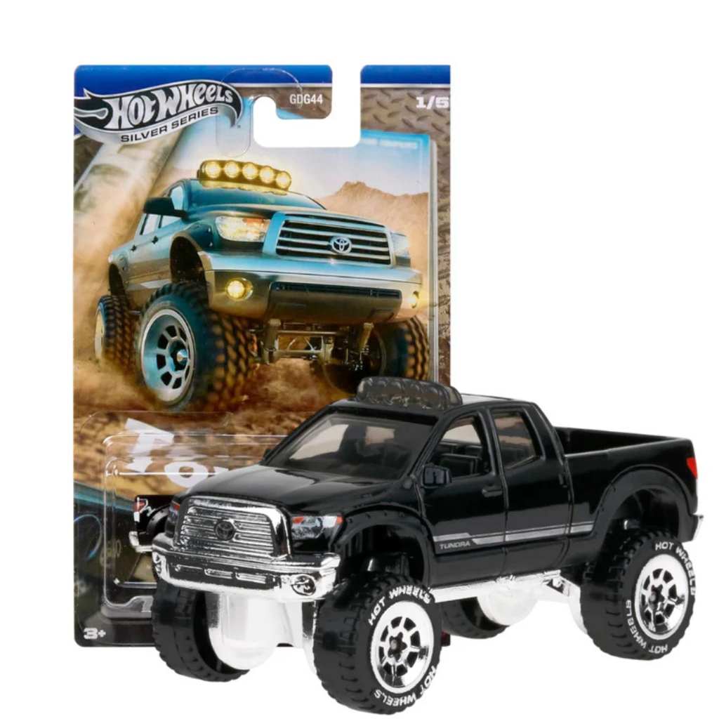 Hot Wheels Black Toyota Tundra & Mega-Wrex Monster Truck Bundle 1:64 Die Cast Toy Set for Kids