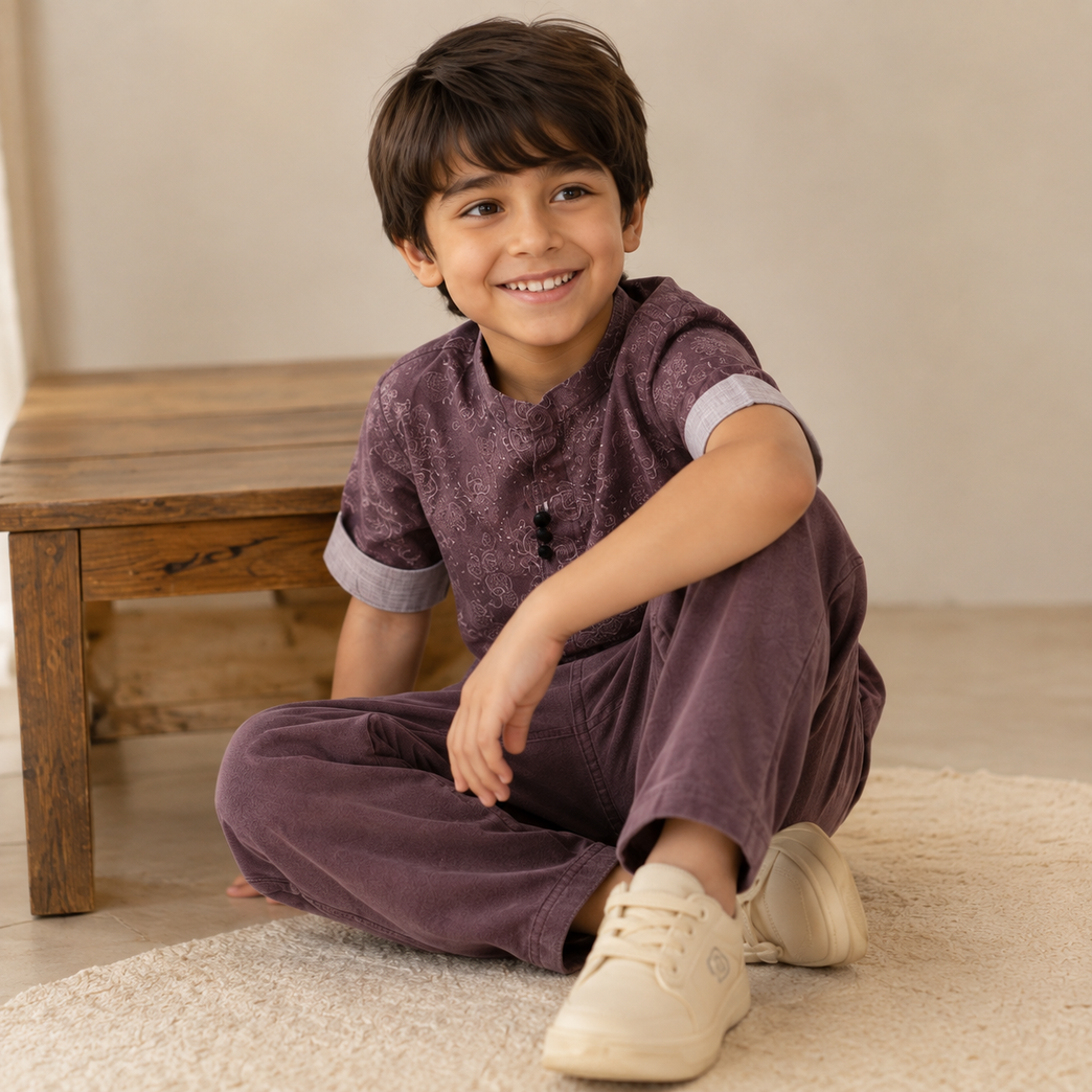 Printed Kurta Style Shirt & Pants Set
