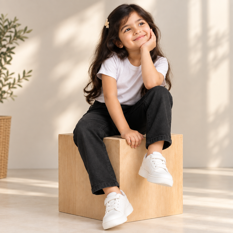 Black Denim Jeans | Straight Fit Kids Jeans