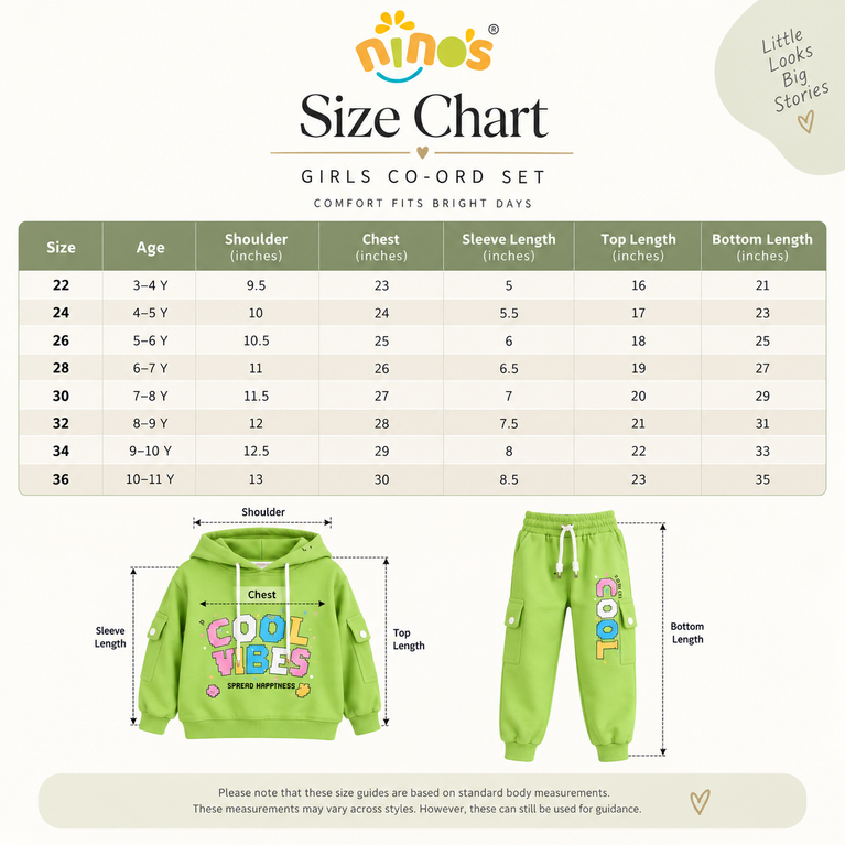 Green Cool Vibes Hoodie & Jogger Set | Kids Co-ord Set