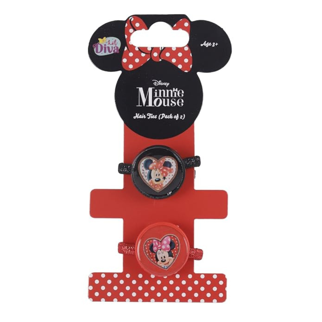 Minnie Mouse Hair Ties Set for Girls – Pack of 2 | Kids Hair Accessories