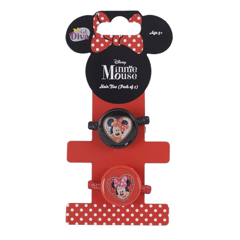 Minnie Mouse Hair Ties Set for Girls – Pack of 2 | Kids Hair Accessories