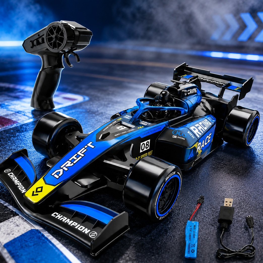 Race Champion 2.4GHz Remote Control Drift Formula Racing Car for Kids | High-Speed RC Car with Drift Tires | Ages 6+