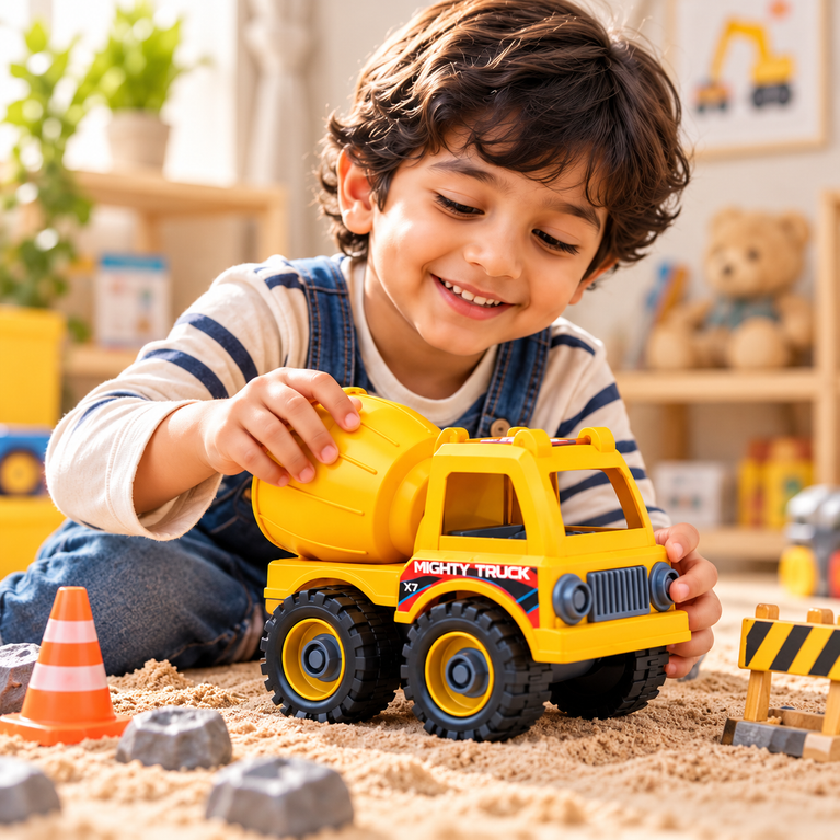 Mighty Machines Buildable Concrete Mixer Truck Toy for Kids