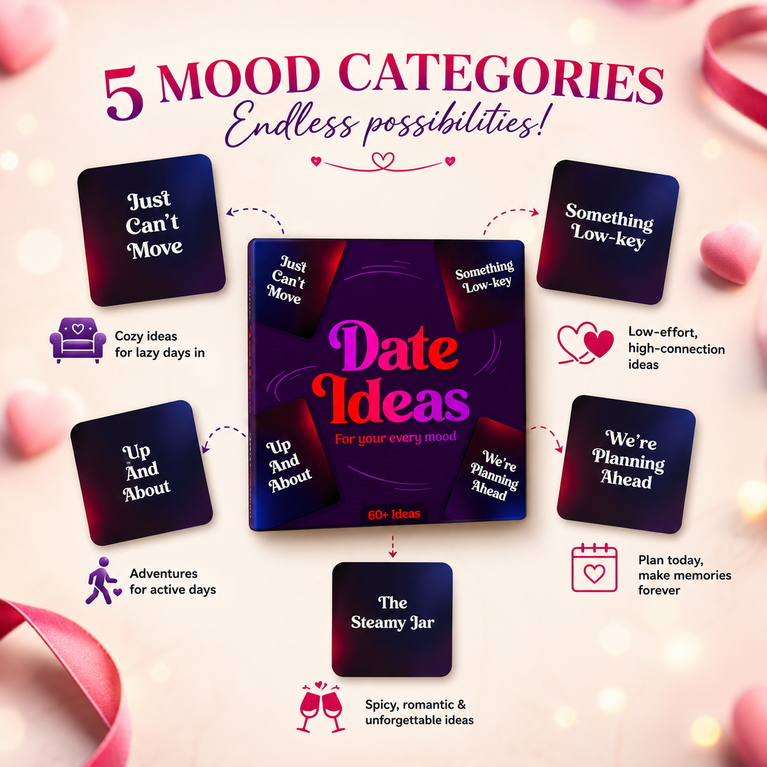 Date Ideas Card Game for Couples – 60+ Fun, Romantic & Creative Date Night Activities
