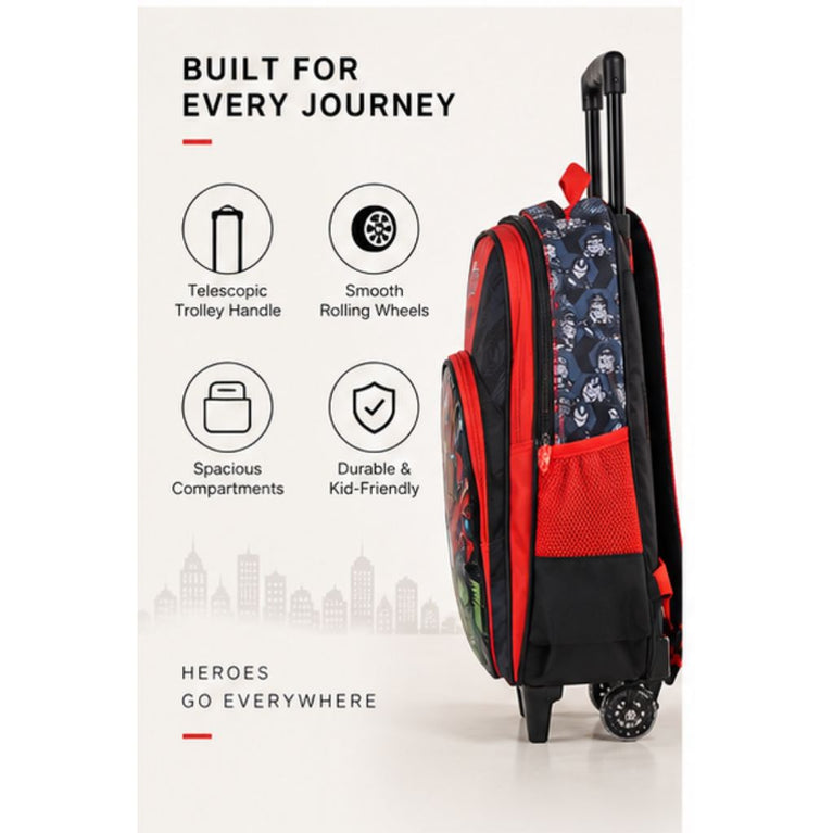 Marvel Avengers Kids Trolley Backpack | Trolley School Bag