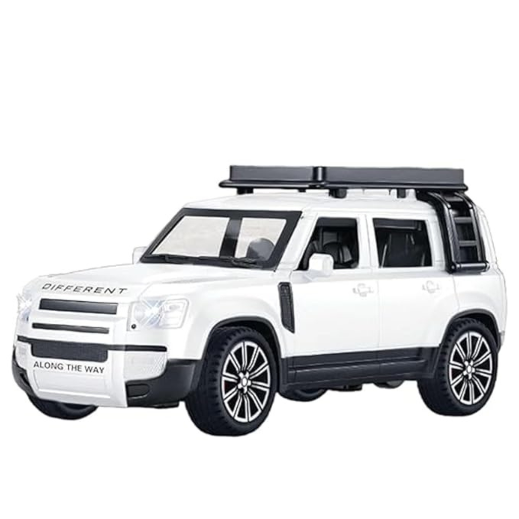 Nino's Off-Road Jeep Toy – Land Rover Defender Replica with Pull Back, Lights & Sound (3+ Years)