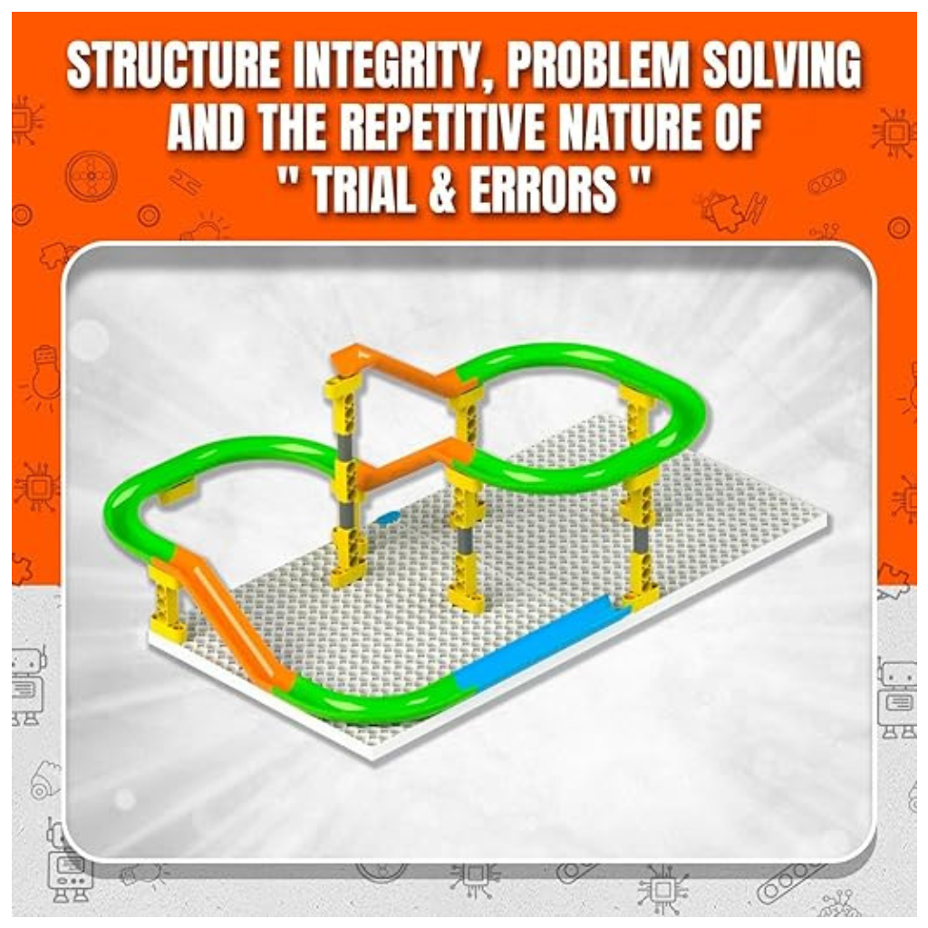 Blix Marble Run - 1, 118 Piece Construction Set, Design and Build Your Own Tracks, Marble Run Toys for Kids