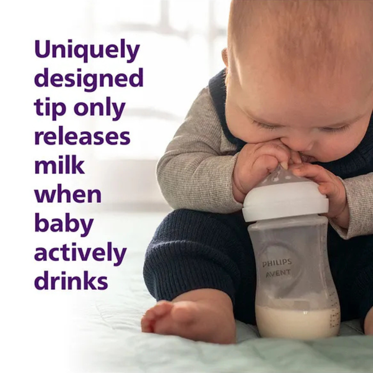 Philips Avent-Natural Response 330 ml Baby Feeding Bottle | Uniquely Designed Nipple releases milk only when baby drinks | Pack of 1, (SCY906/01)