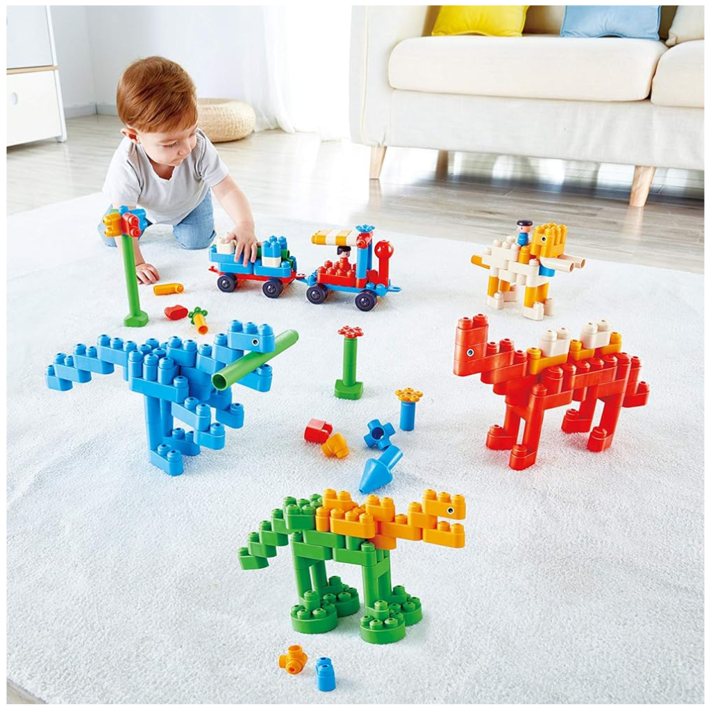 PolyM Dinosaur Paradise Kit Building Blocks (200 Piece)