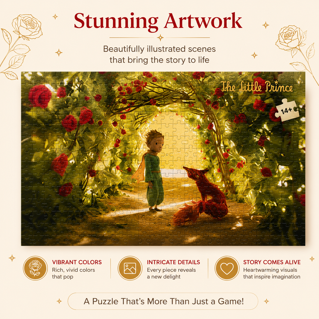 The Little Prince – The Garden of Roses 1000 Piece Jigsaw Puzzle for Teens &amp; Adults | Premium Family Puzzle Game | Collectible Artwork Puzzle