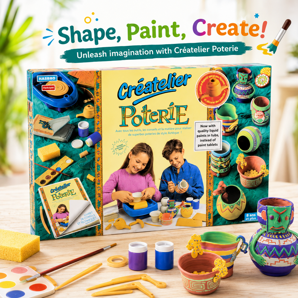 Pottery Wheel Art & Craft Kit for Kids | DIY Pottery Making & Painting Set | Creative Educational Toy (8+ Years)