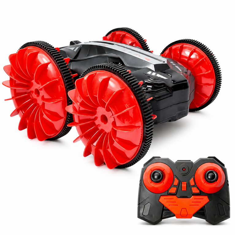 Amphibious RC Stunt Car – Land &amp; Water Remote Control Car for Kids