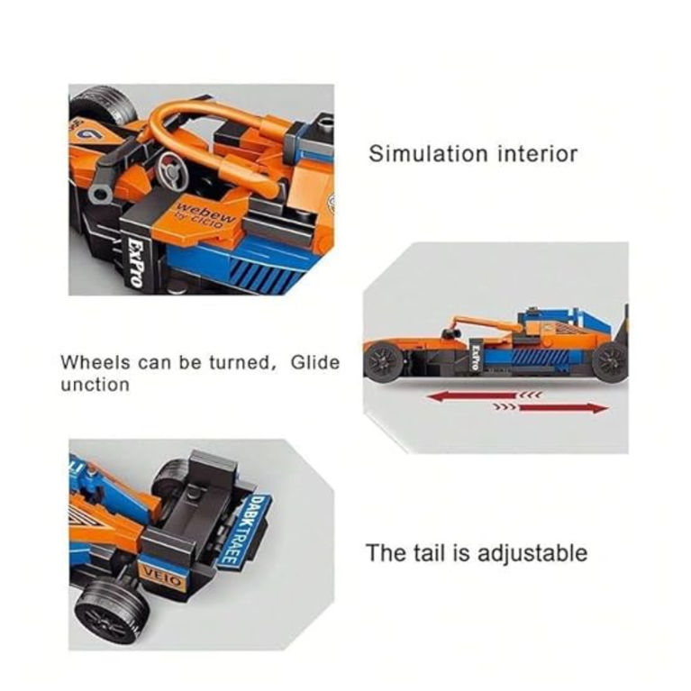 Speed Champions Racing Car Building Blocks Toy Car Collectible Model Cars DIY Building Kit for Kids