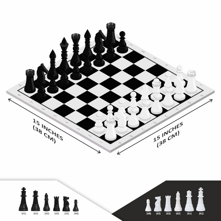 Ankit Toys & Games Black & White Chess Set for Kids & Adults Age 6+